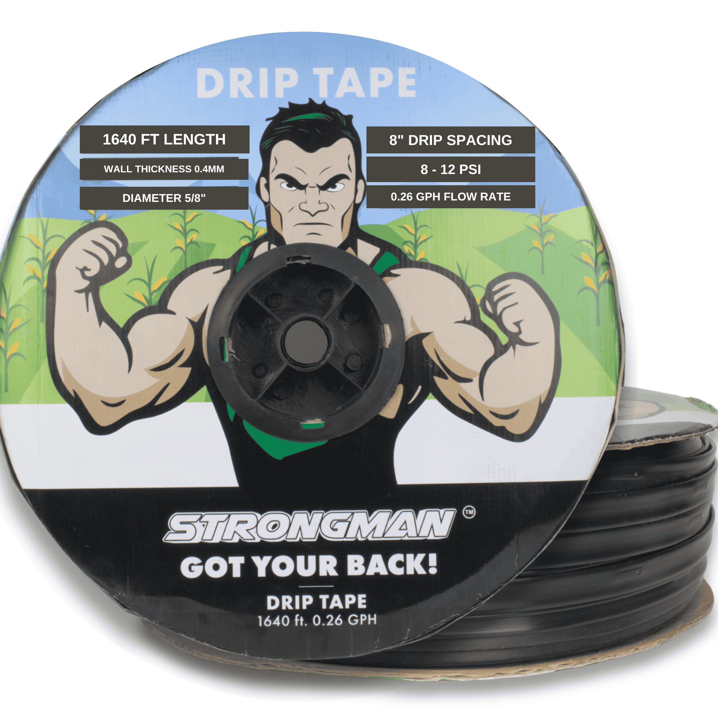 Strongman iriigation drip tape title